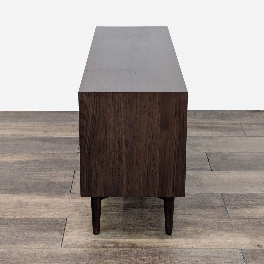 the side table is made from solid walnut.