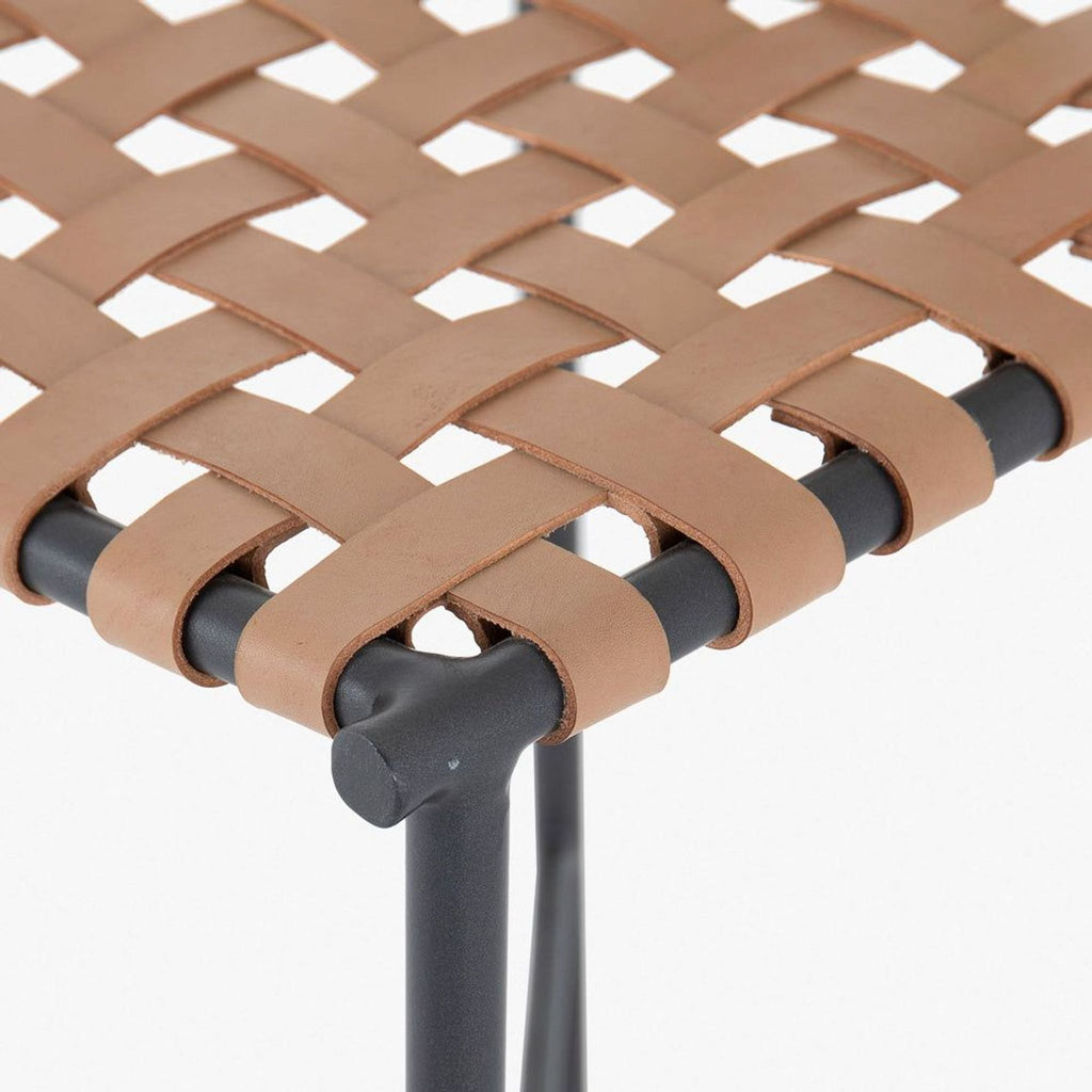 Leather Strap Modern Stool