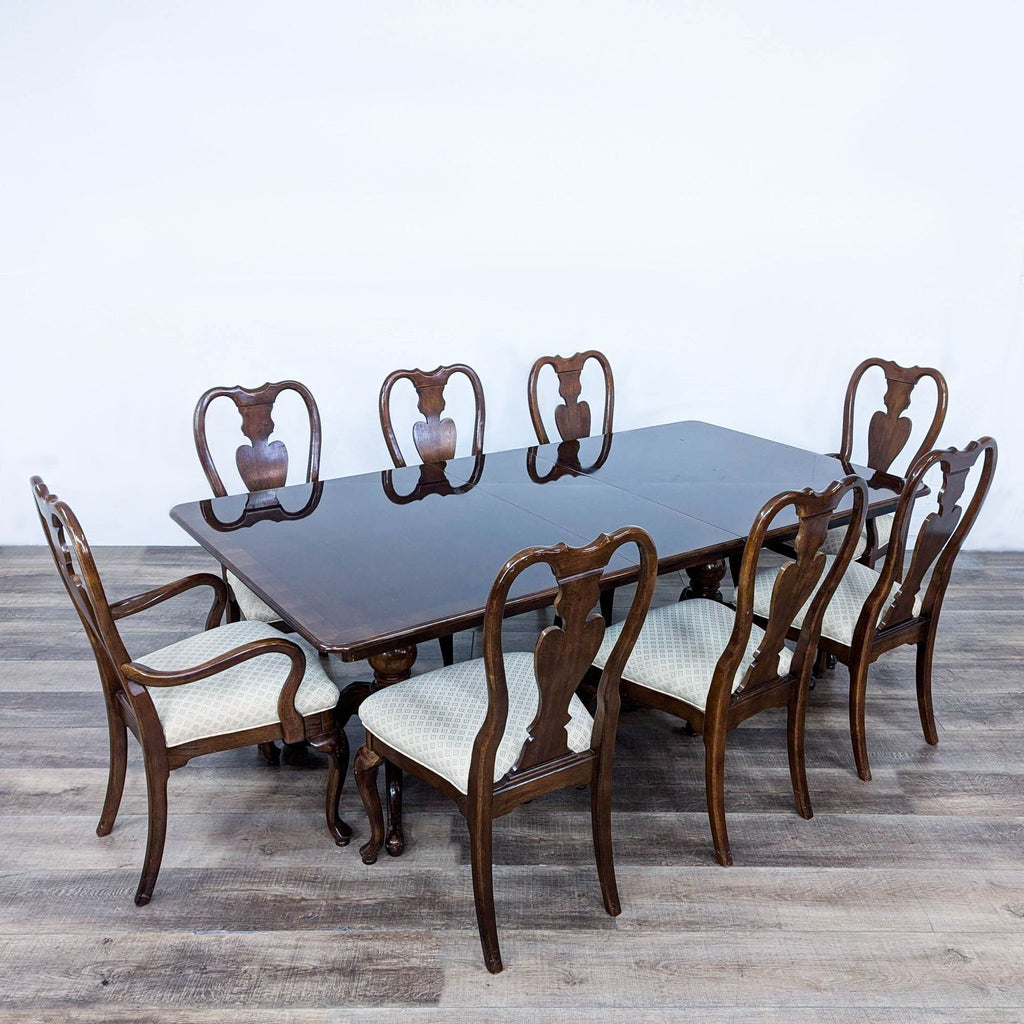 Traditional 9-Piece Extendable Dining Set with Table and 8 Chairs