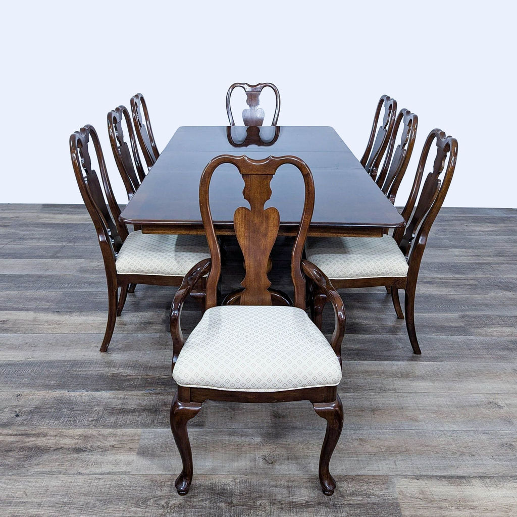 Traditional 9-Piece Extendable Dining Set with Table and 8 Chairs