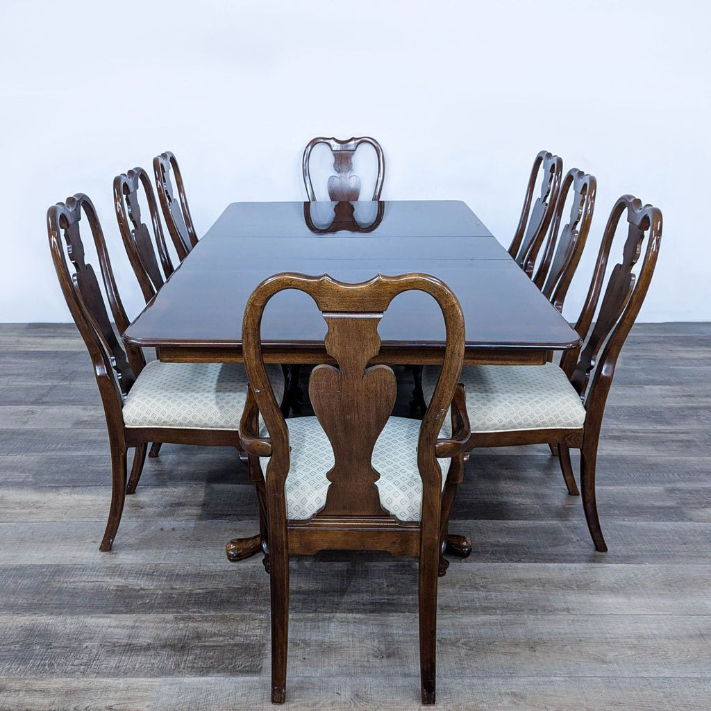 Traditional 9-Piece Extendable Dining Set with Table and 8 Chairs