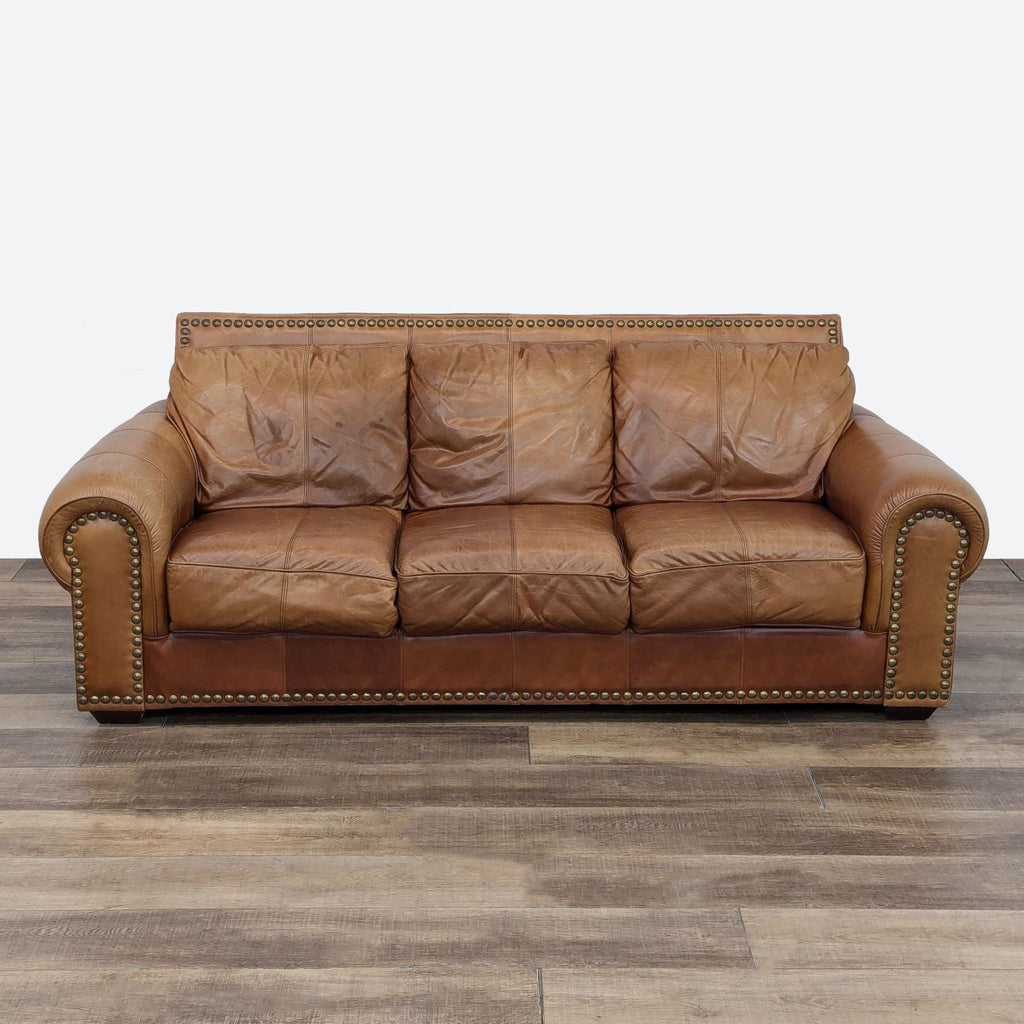 leather sofa in a brown leather