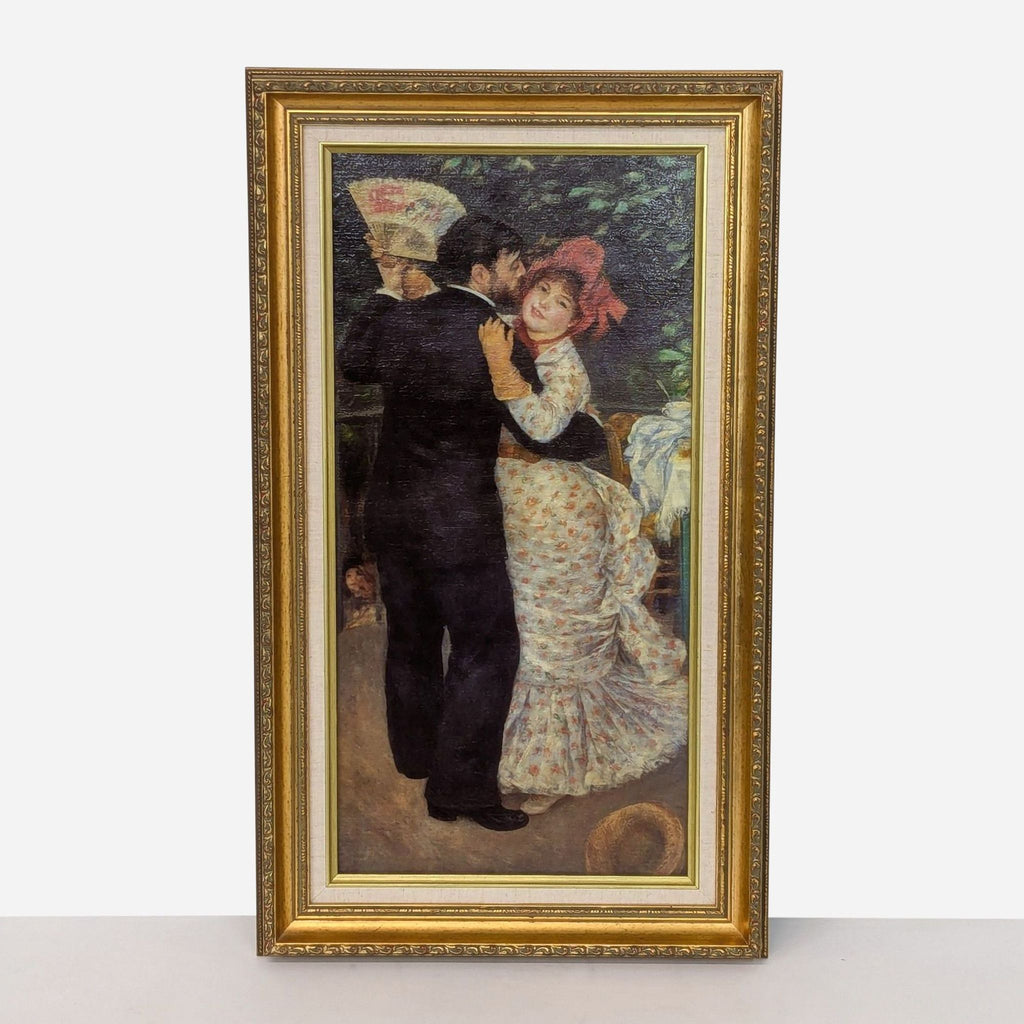 framed oil painting of a couple dancing