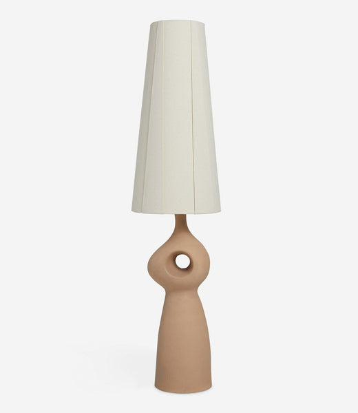 the lamp is a simple, modern lamp with a simple shape.