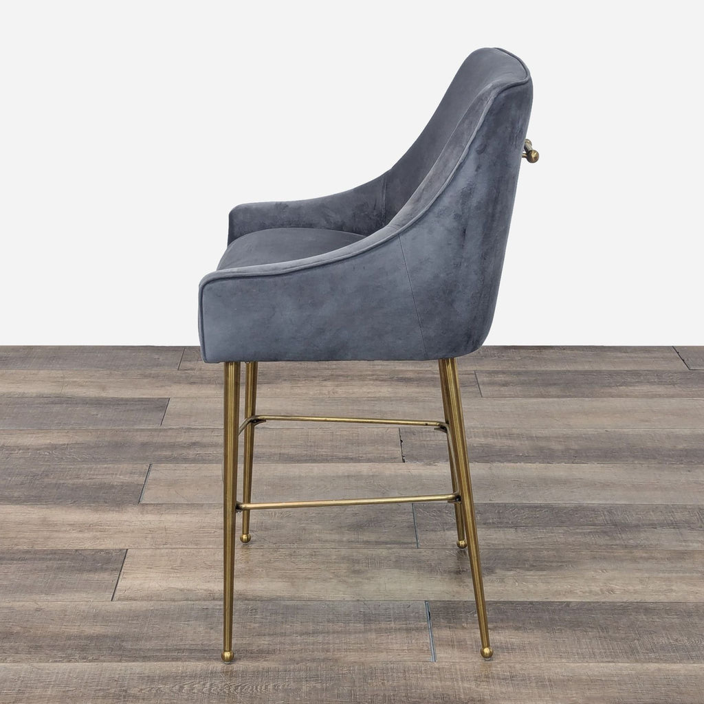 the [ unused0 ] chair in grey velvet