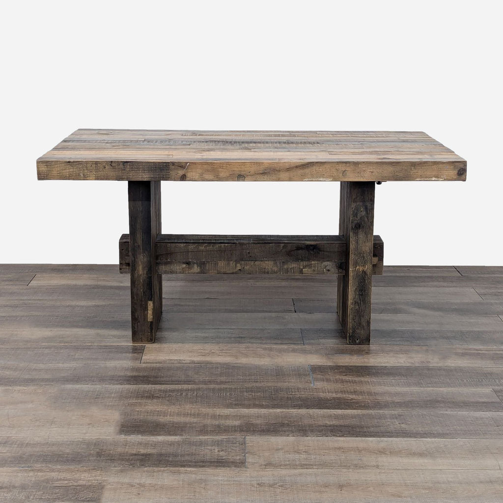 a rustic, rustic, rustic, rustic, rustic, rustic, dining table.