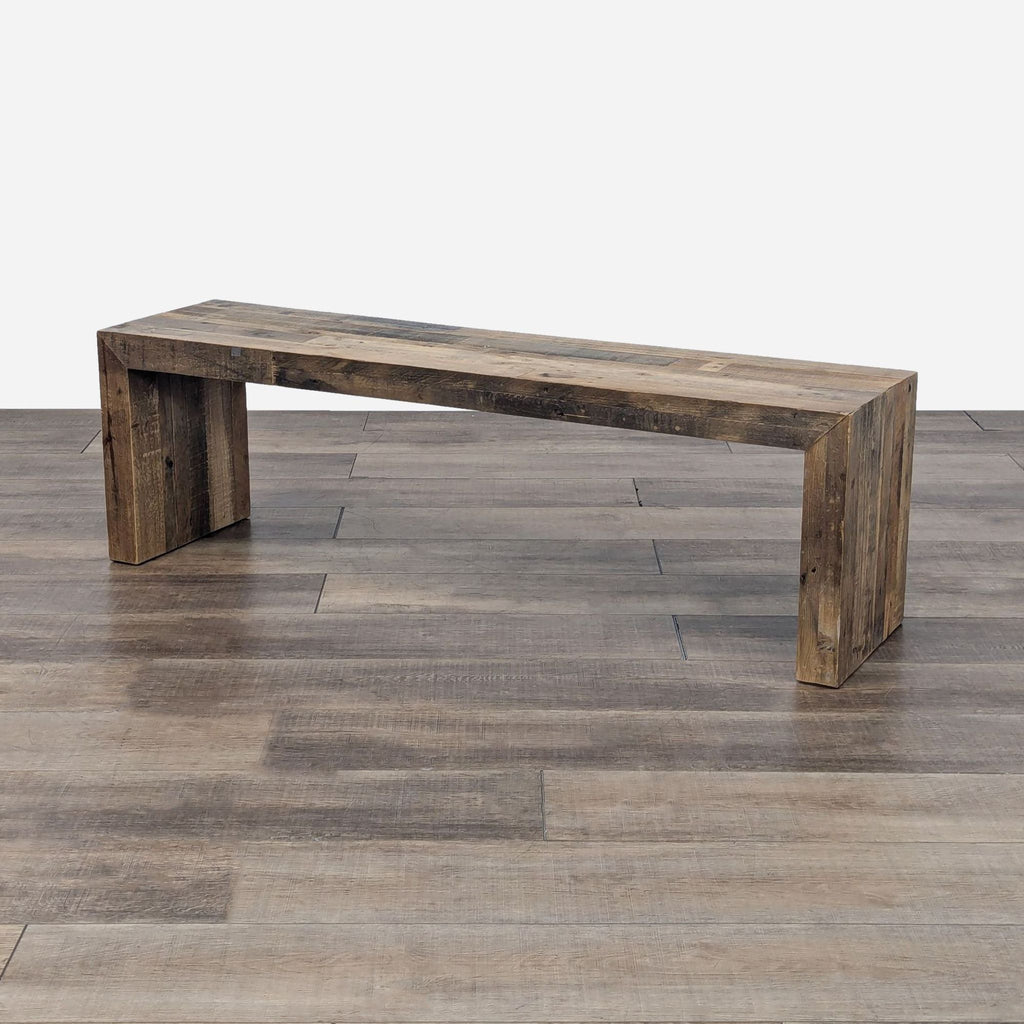 the [ unused0 ] bench is made from reclaimed wood.