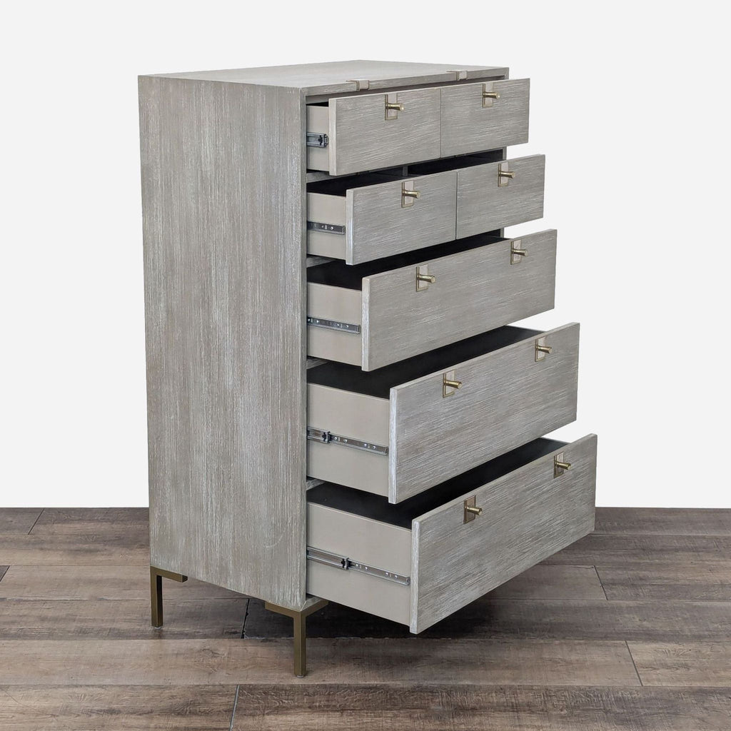 a large, modern, and minimalist chest of drawers.