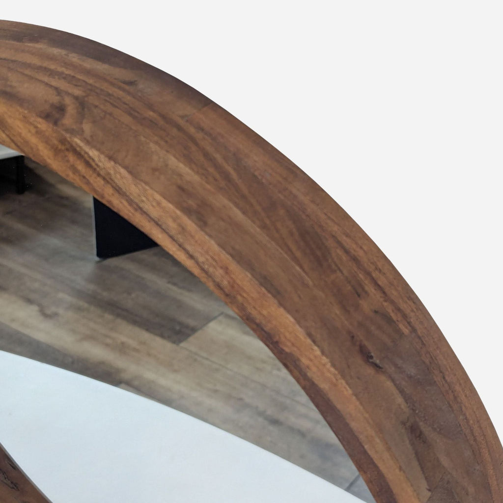 the curved wood table by [ unused0 ]