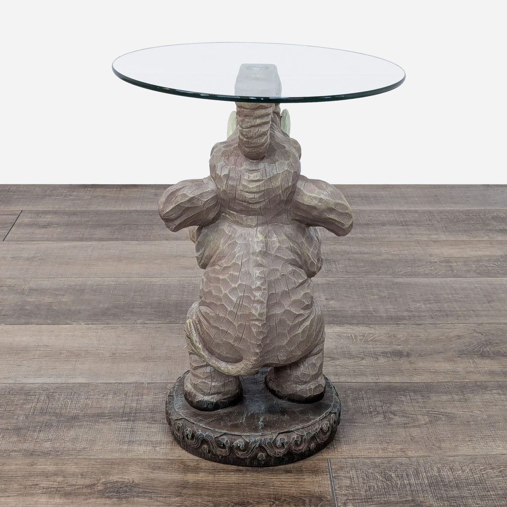 Design Toscano Good Fortune Elephant Glass Top Table