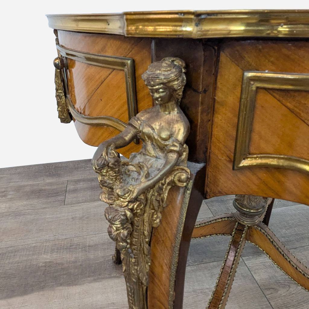 a french empire style mahogany side table