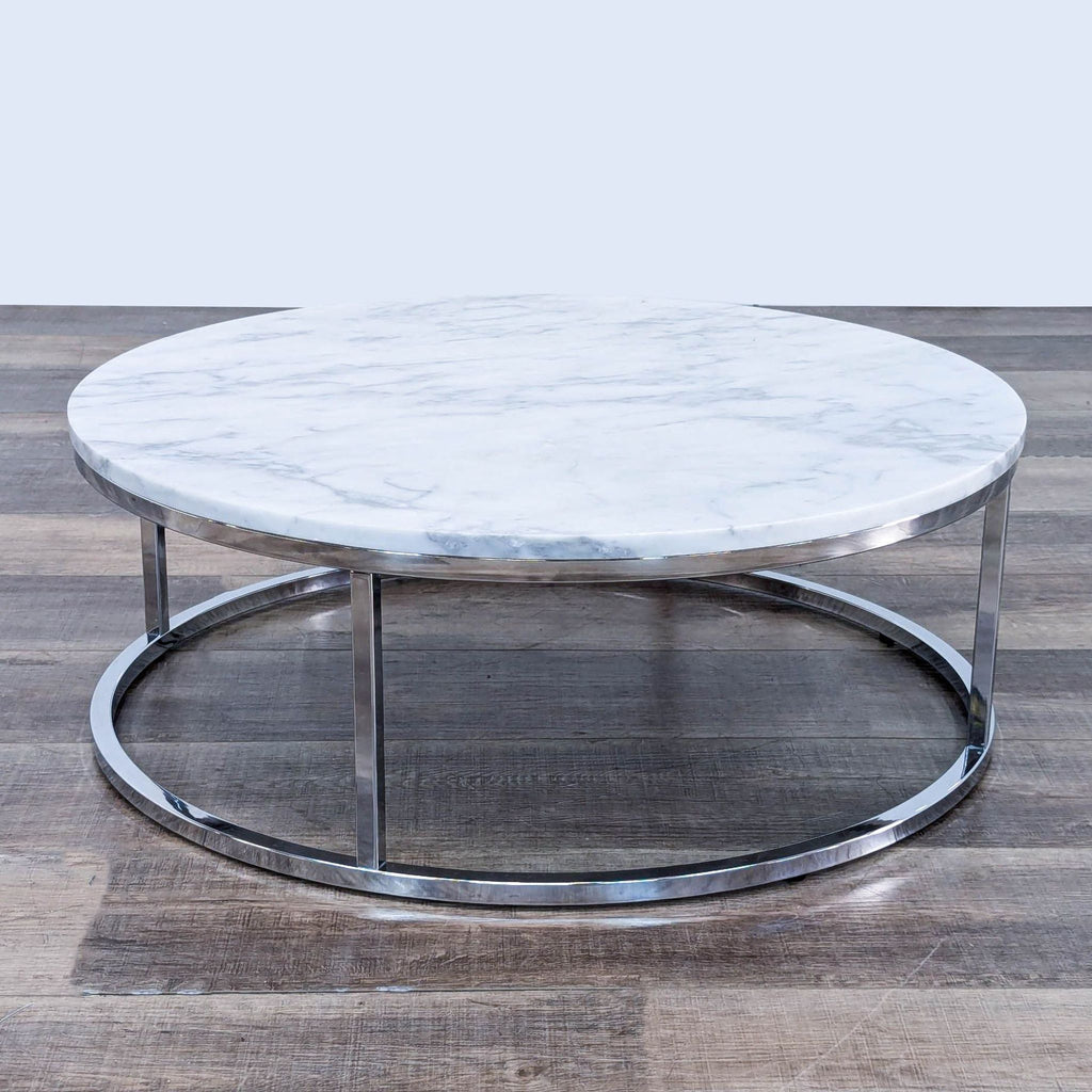 coffee table with a marble top