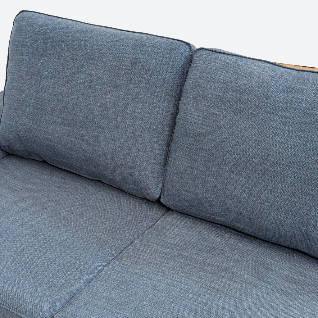 Contemporary Blue Sofa with Chaise