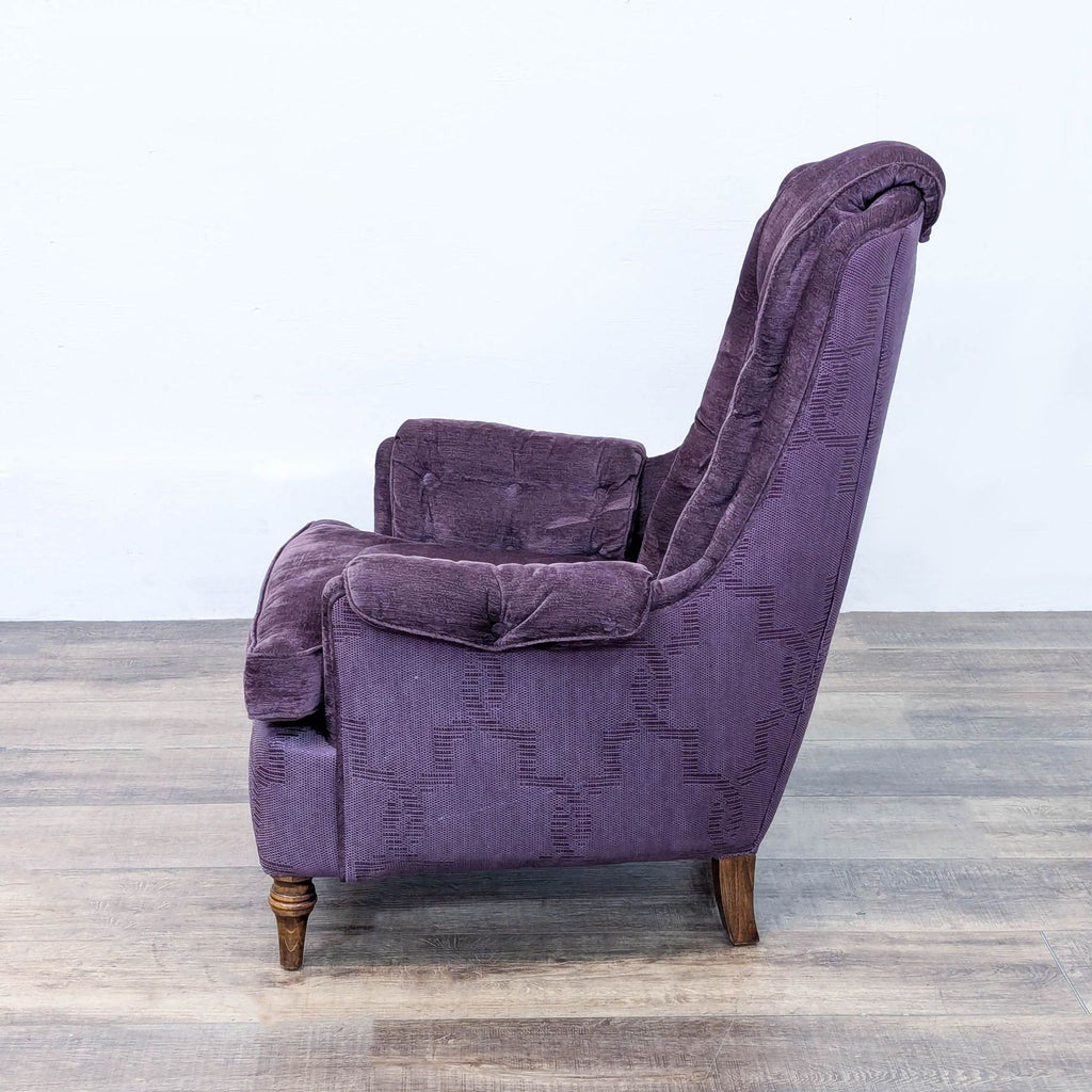 Belmar Contemporary High-Back Purple Lounge Chair