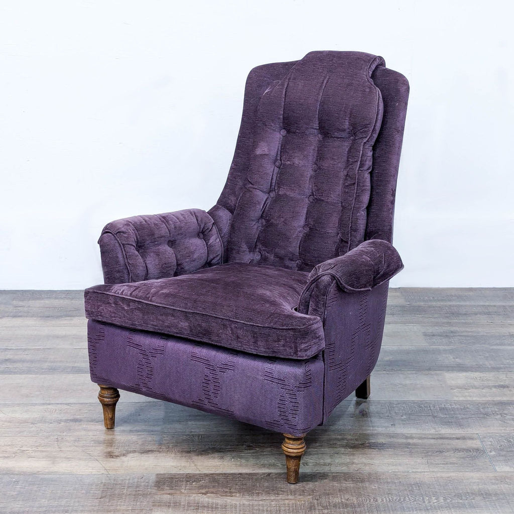 Belmar Contemporary High-Back Purple Lounge Chair