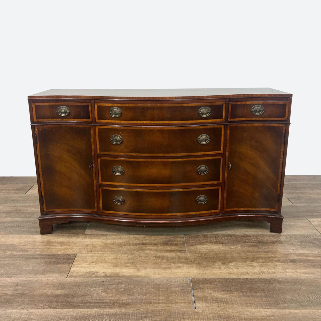 a mahogany dresser with a drawer and two drawers.