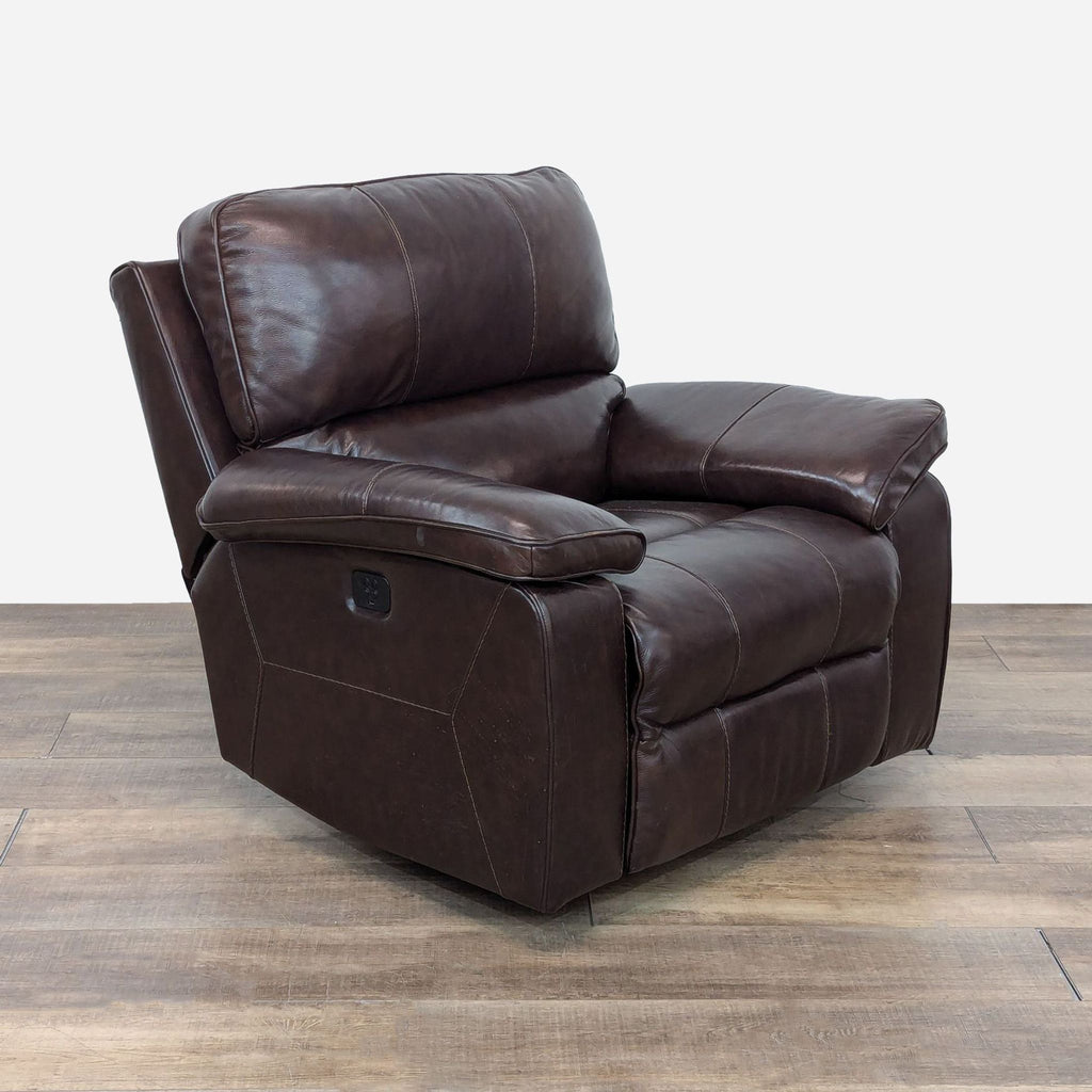 Brown Leather Power Recliner by Ashley Furnitire