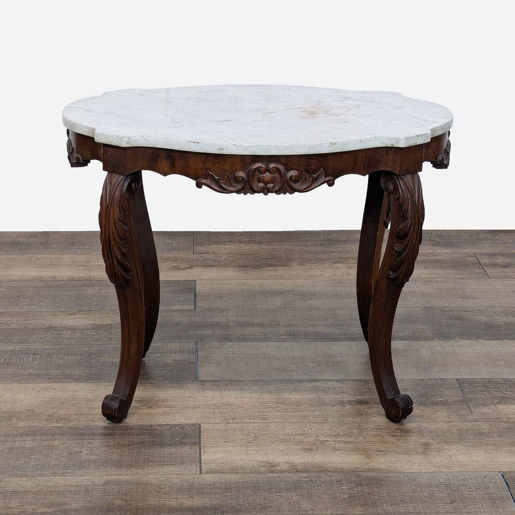 a french 19th century french carved wood coffee table