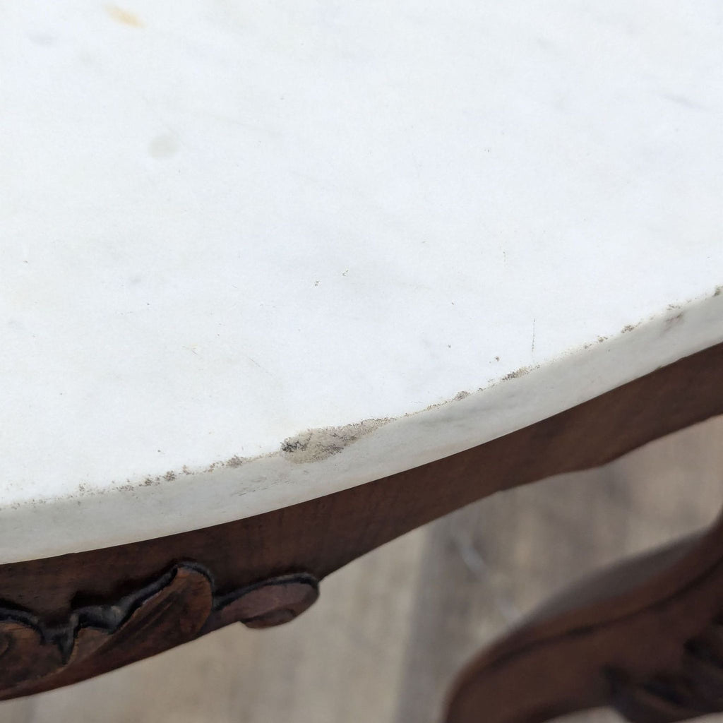 Victorian Marble Top End Table