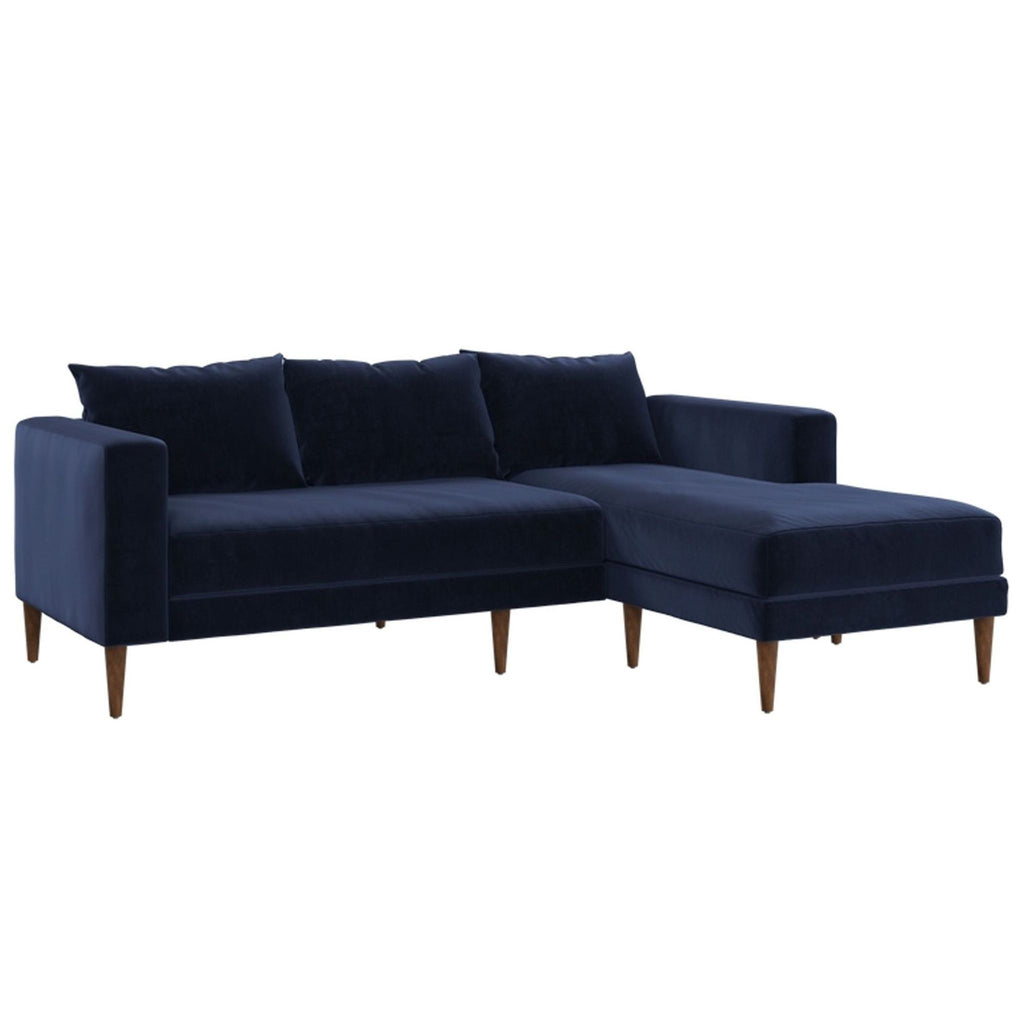 the [ unused0 ] sofa in navy velvet