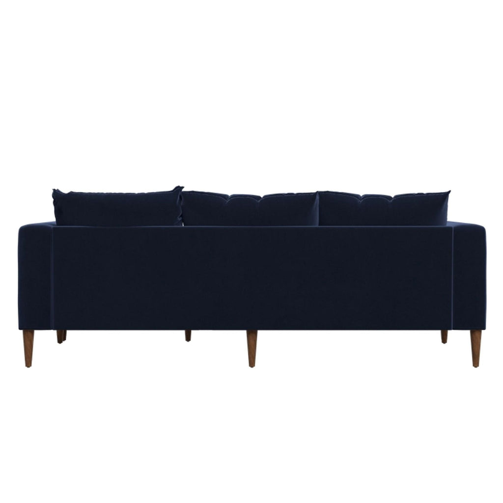 the [ unused0 ] sofa in navy velvet