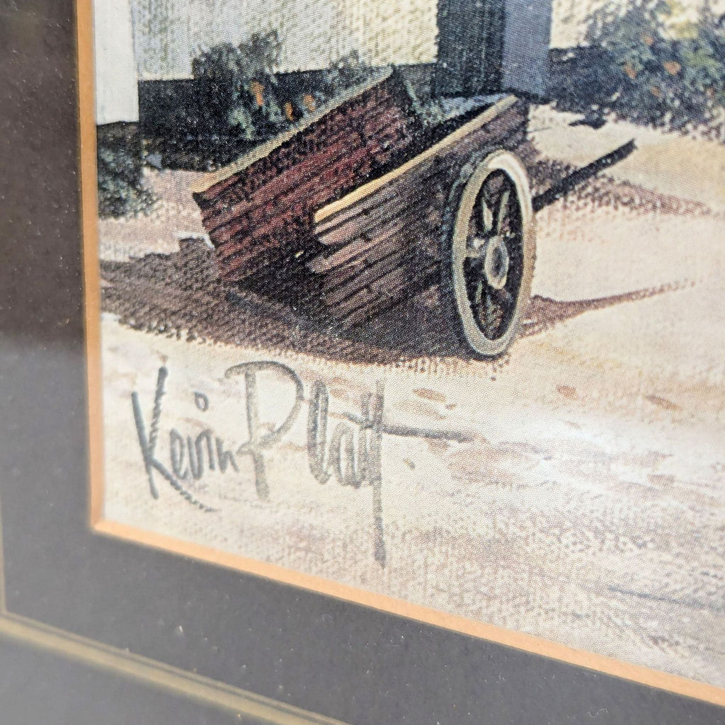 [ unused0 ], ' the old wagon ', 20th century, oil on canvas, signed