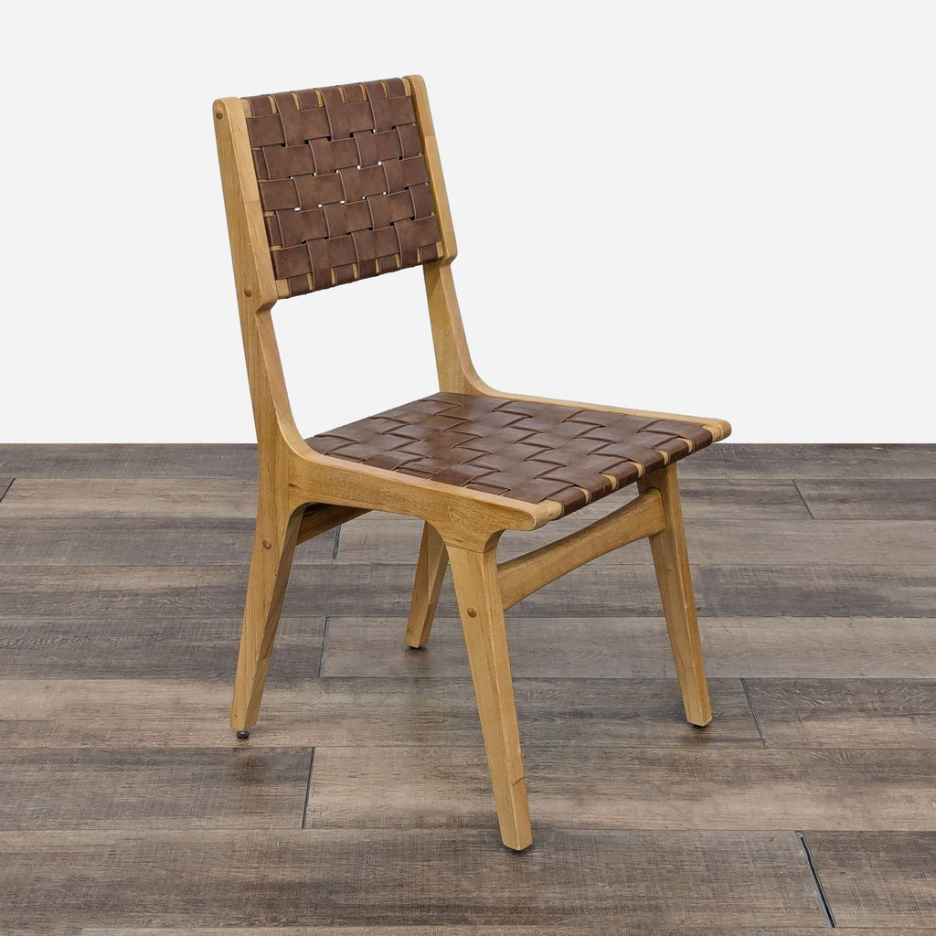 Modern Woven Leather Dining Chair