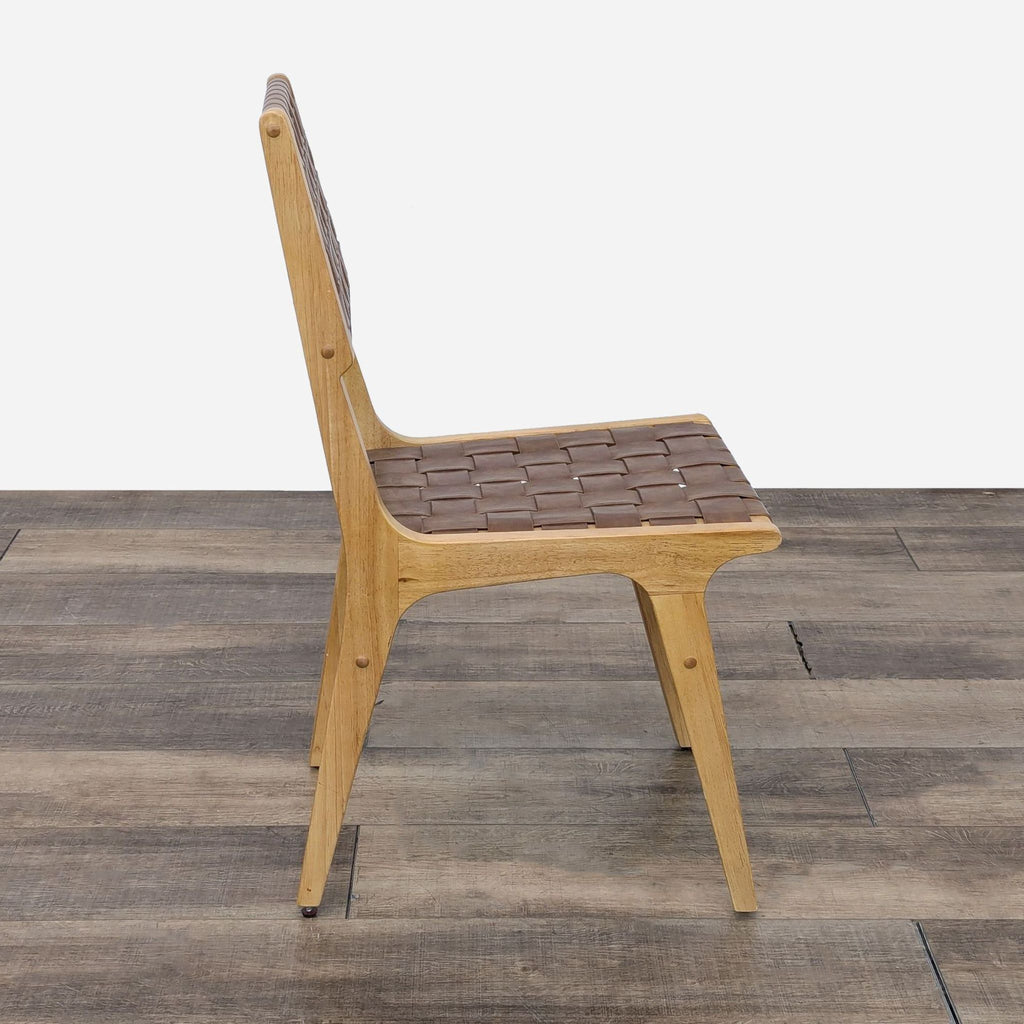 Modern Woven Leather Dining Chair