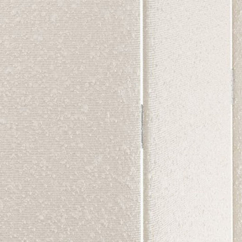 a close up of a white wallpaper with a metal strip.