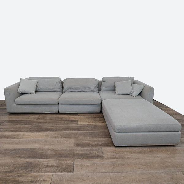 modern sectional sofa with a square shape and a square shape. 3d rendering