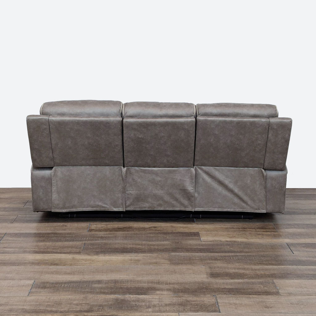 Contemporary Micro-Suede Power Reclining Sofa