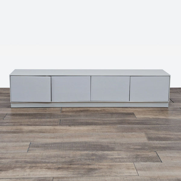 the modern sideboard is made of solid wood with a metal frame and a metal frame.