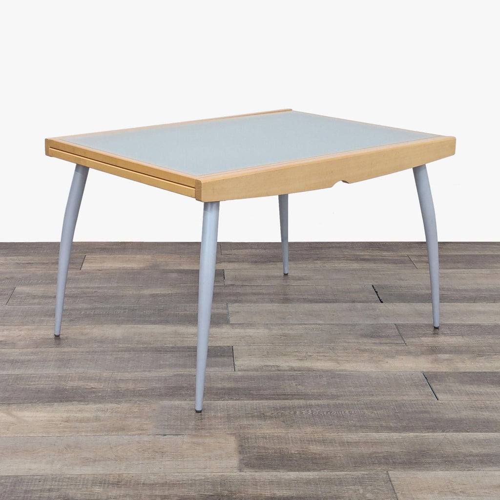 Calligaris Italian Modern Bon Ton Glass Extendable Dining Table