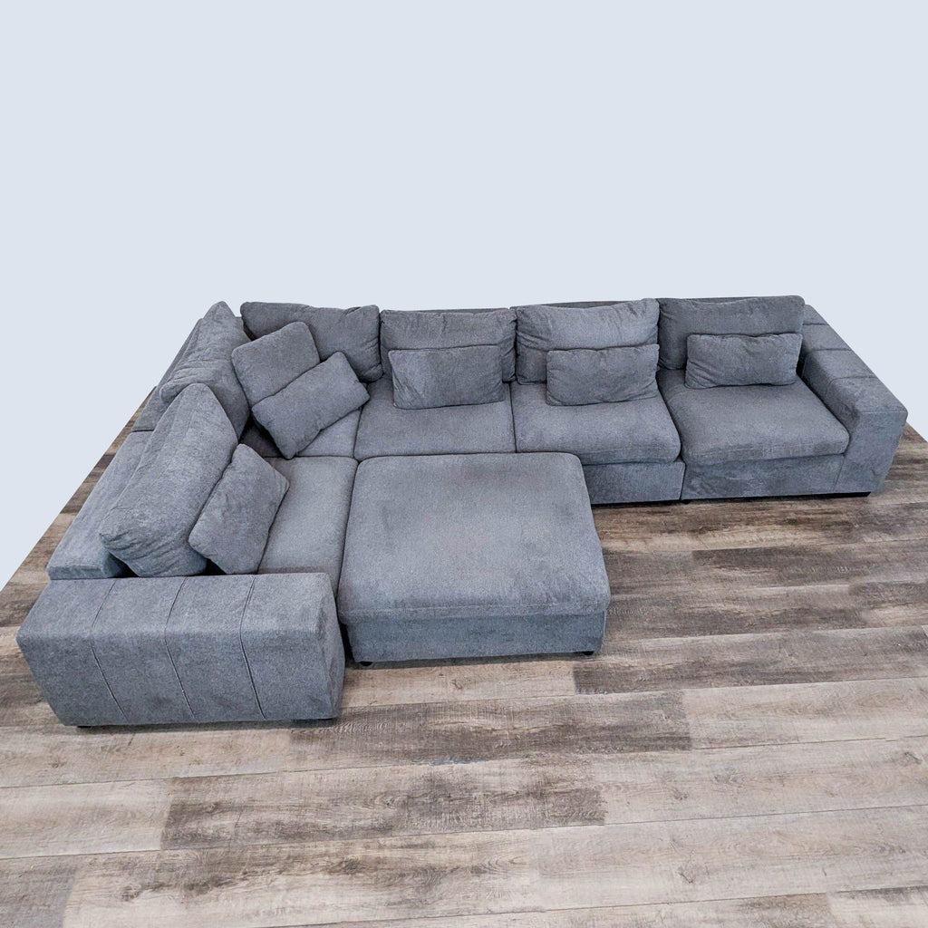 sofa in a modern style with a square shape and a square shape. 3d rendering