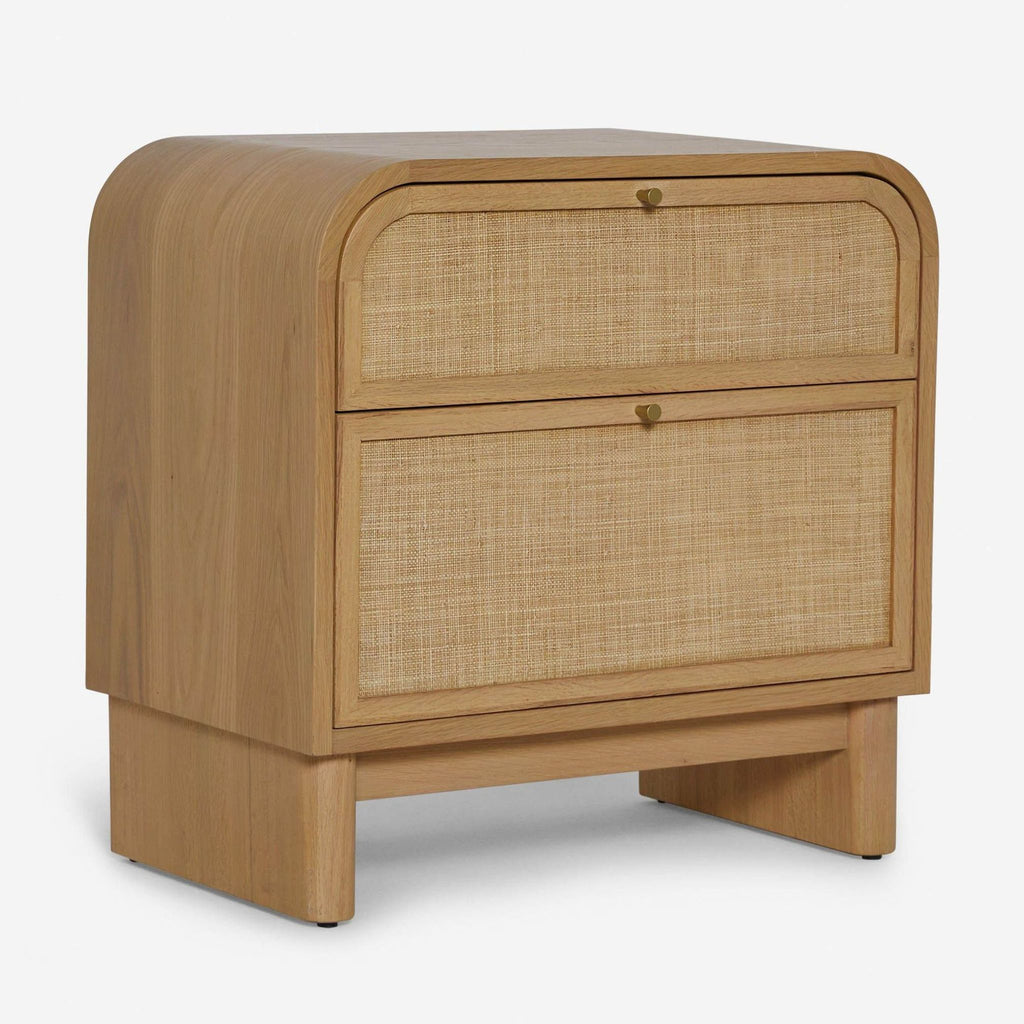 a bedside table with a drawer and two drawers.