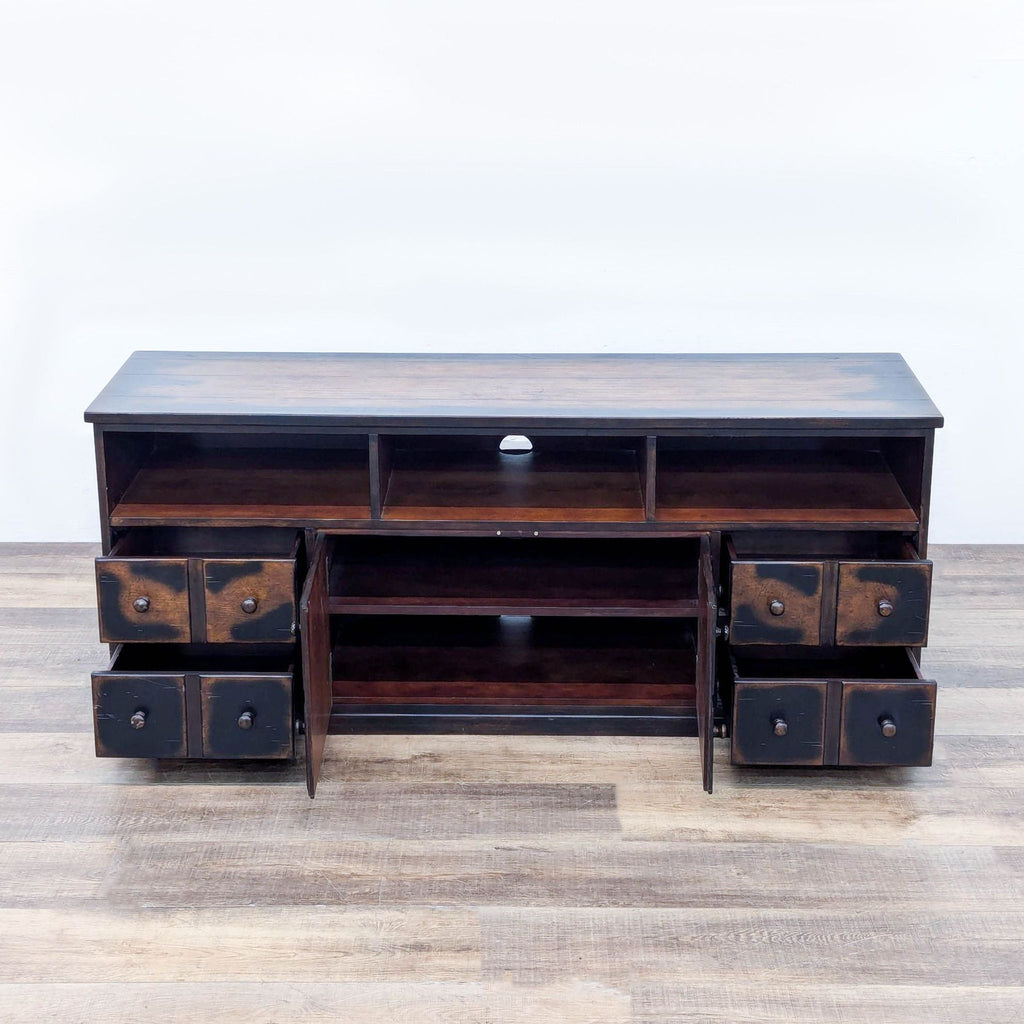 a vintage chinese desk with drawers