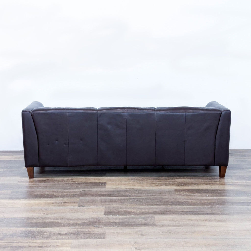 Macy’s 3-Seat Dark Leather Sofa