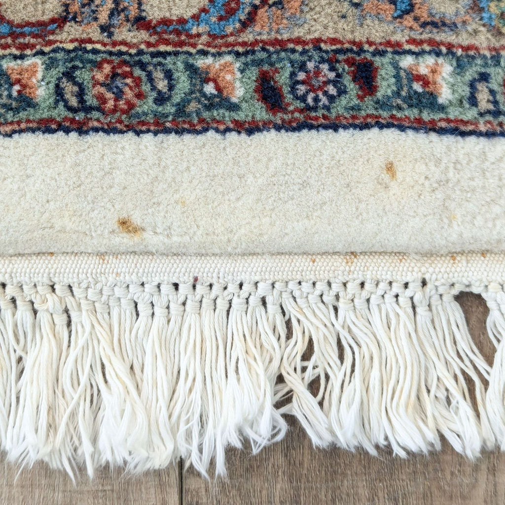 a close up of a handmade rug