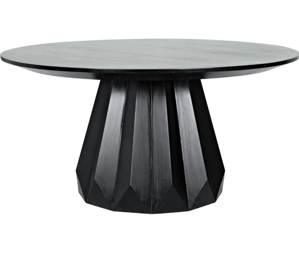 Patio Living Noir Round Wood Outdoor Dining Table - New In box