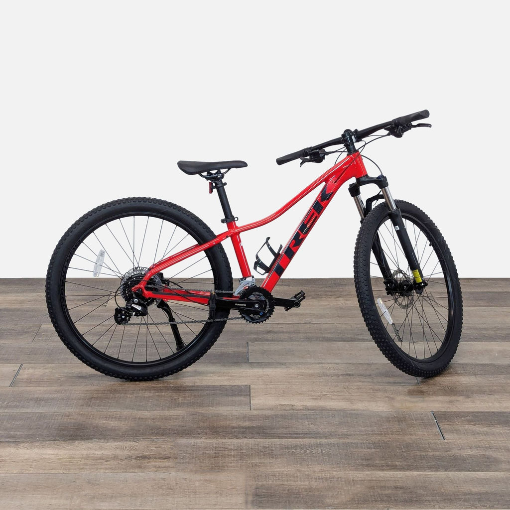 the new red mountain bike