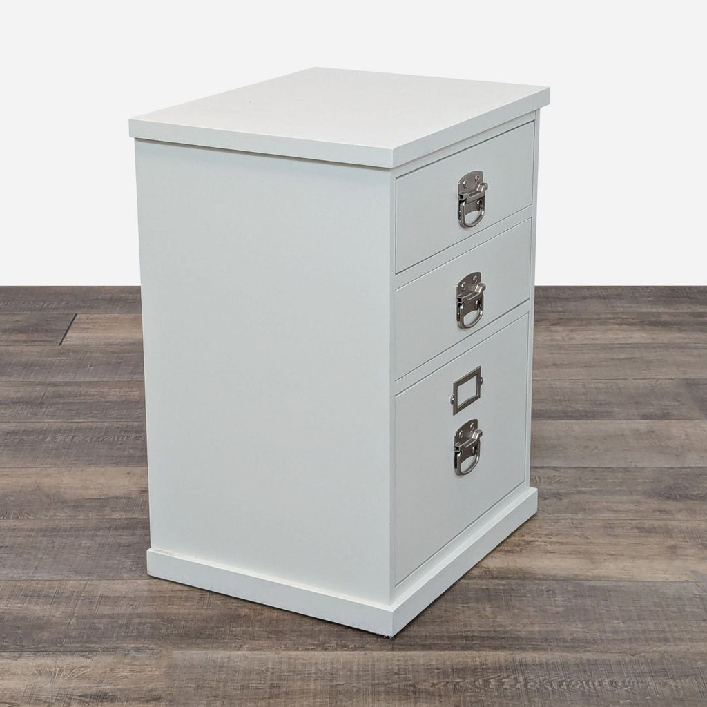 Pottery Barn Bedford Antique White 3-Drawer Filing Cabinet