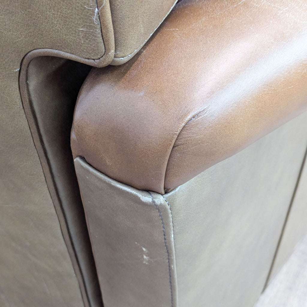 Classic Brown Leather Reclining Lounge Chair