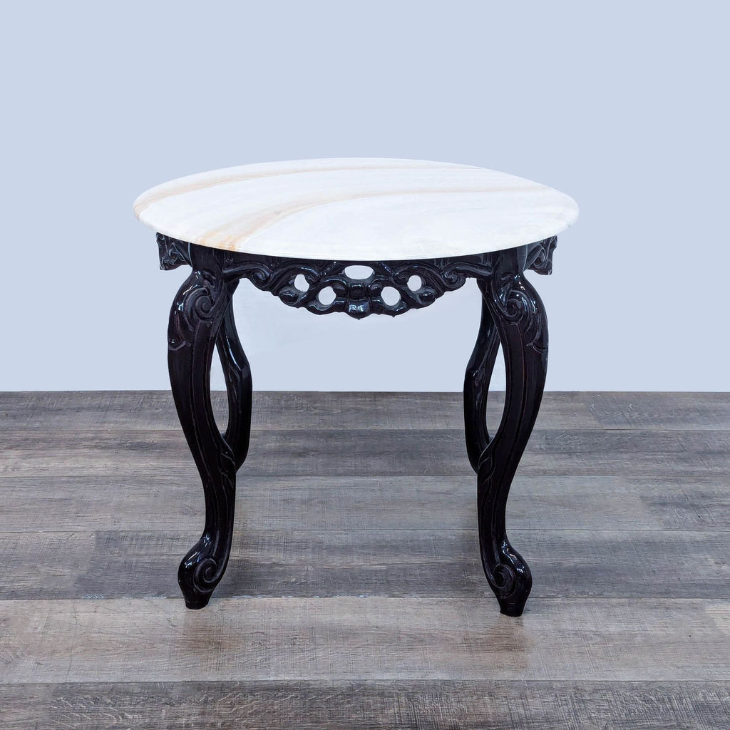 the black marble top side table