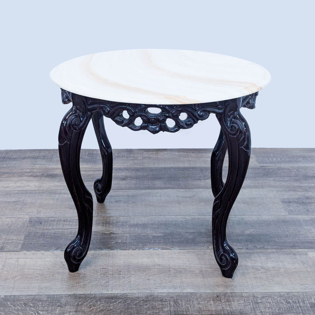 the black marble table - round - table