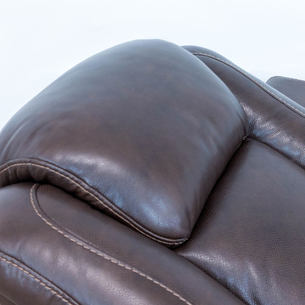 The Man-Den Triple Power Leather Reclining Chair By Ashley Furniture