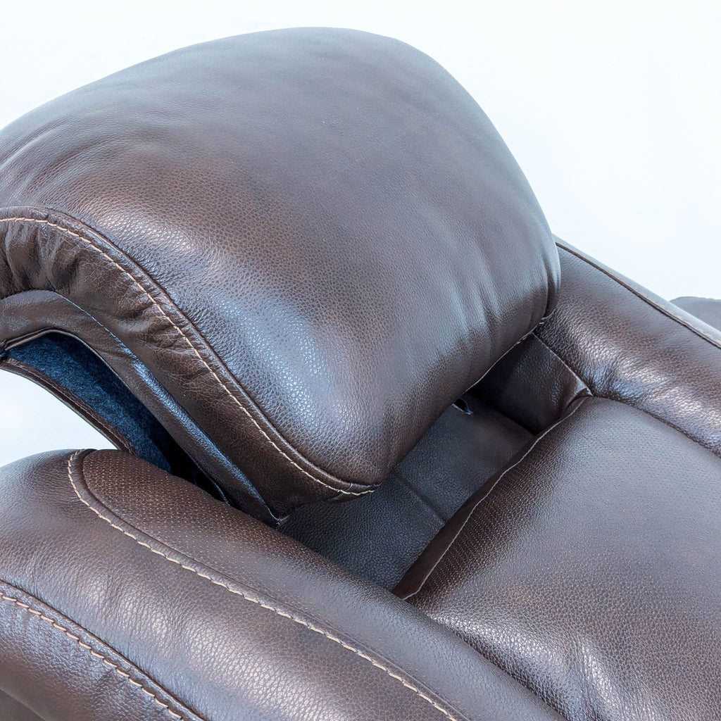 The Man-Den Triple Power Leather Reclining Chair By Ashley Furniture