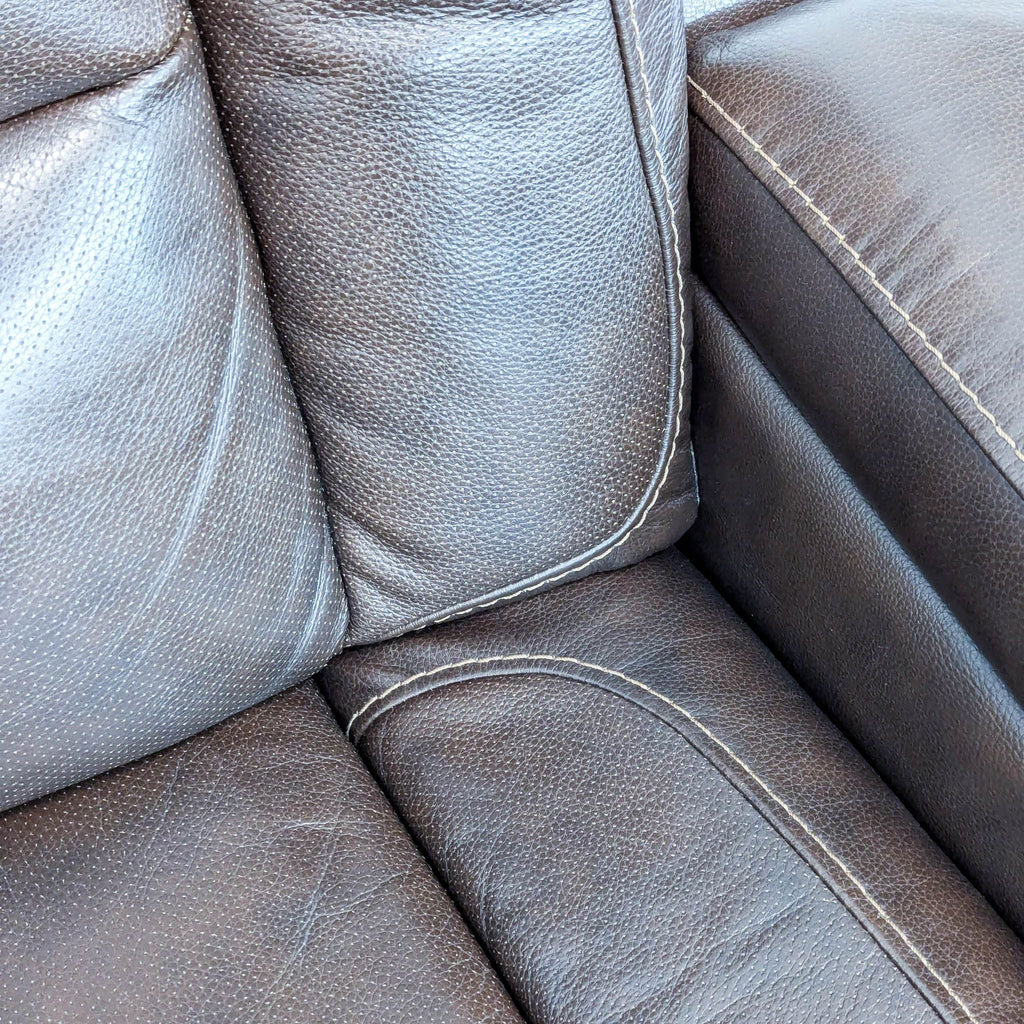 The Man-Den Triple Power Leather Reclining Chair By Ashley Furniture