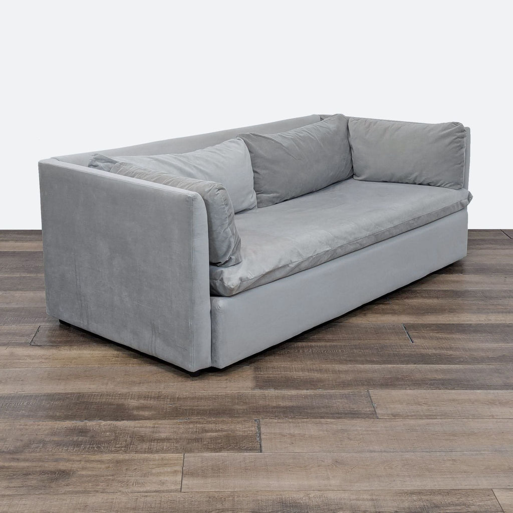 West Elm Shelter Sofa with Performance Velvet Upholstery