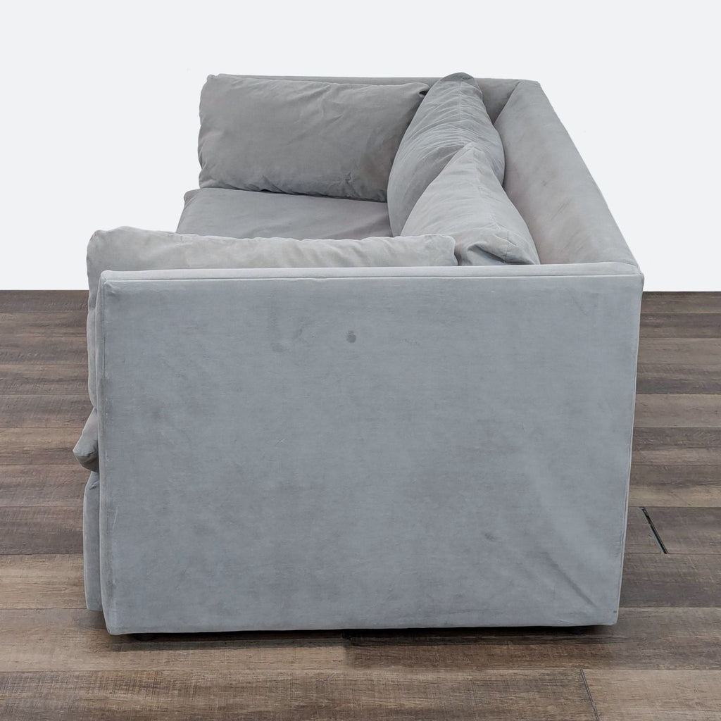 West Elm Shelter Sofa with Performance Velvet Upholstery