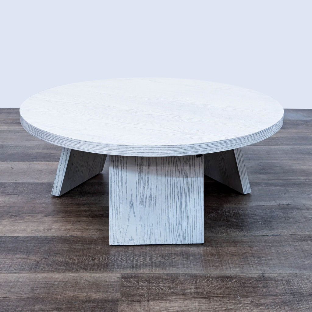 coffee table with a white marble top